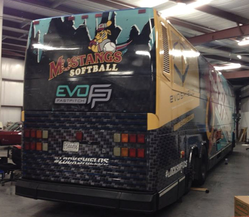 Custom Racing Stripe Decals on a Mustang